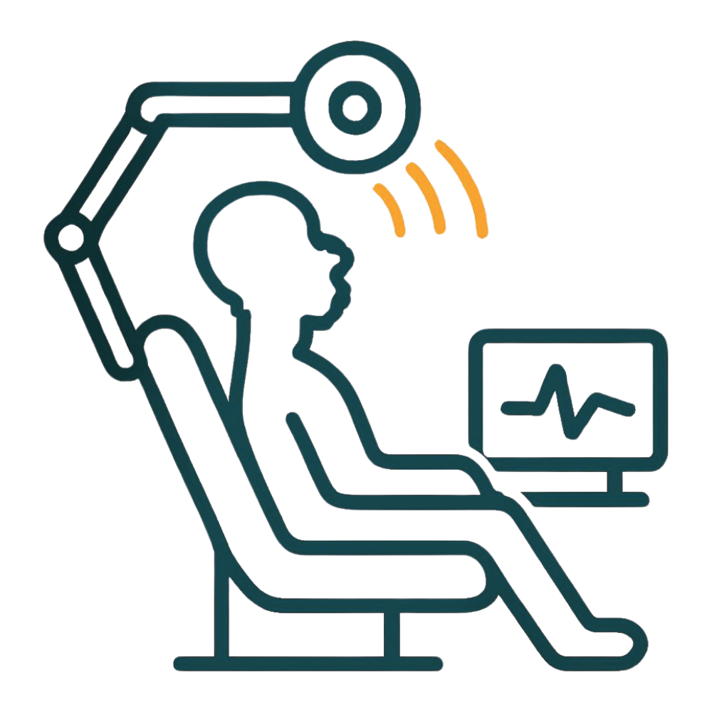 Noninvasive outpatient TMS sessions icon.